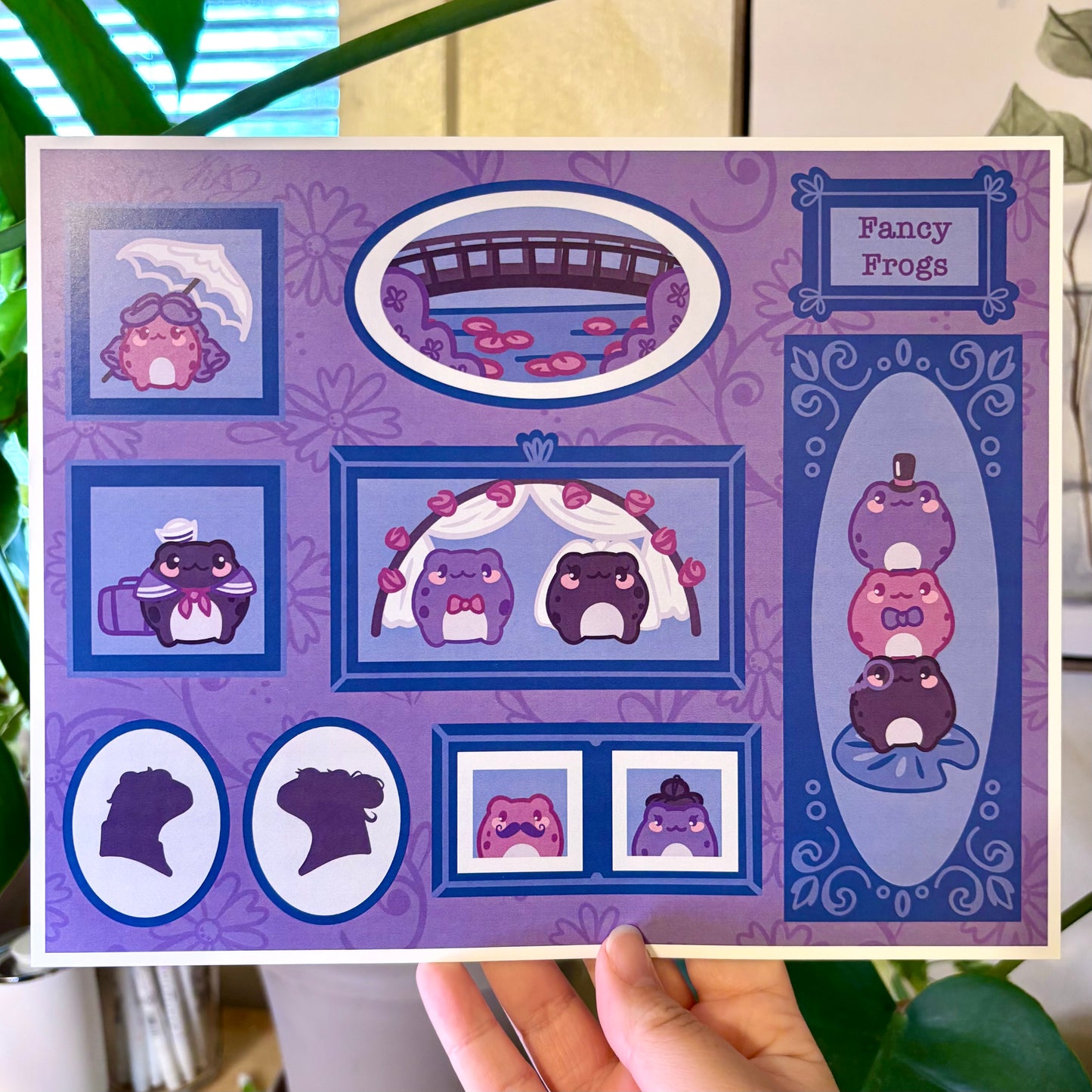 Fancy Frogs 8x10 Art Print