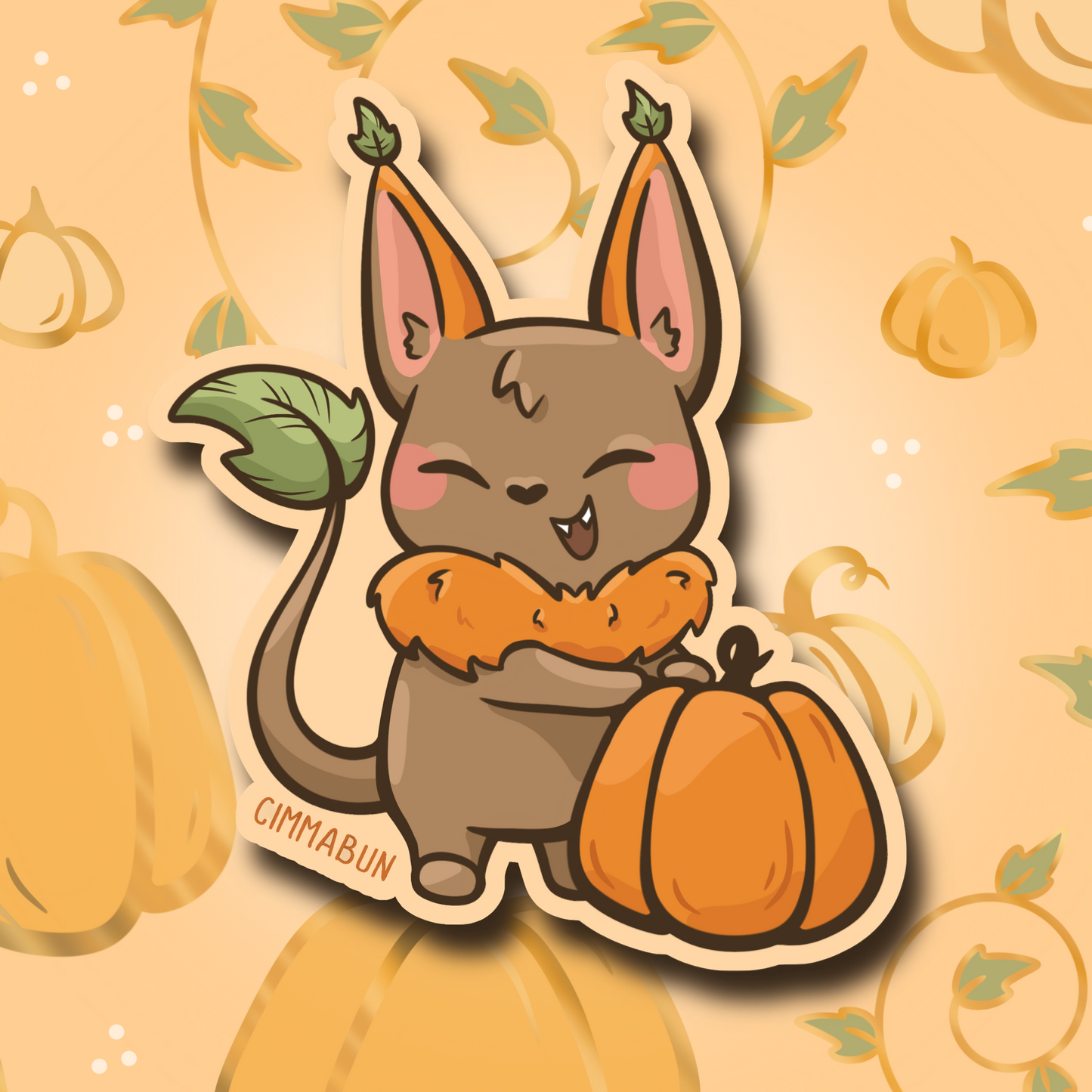Pumpkin Whisper 2.9” Cute Vinyl Sticker