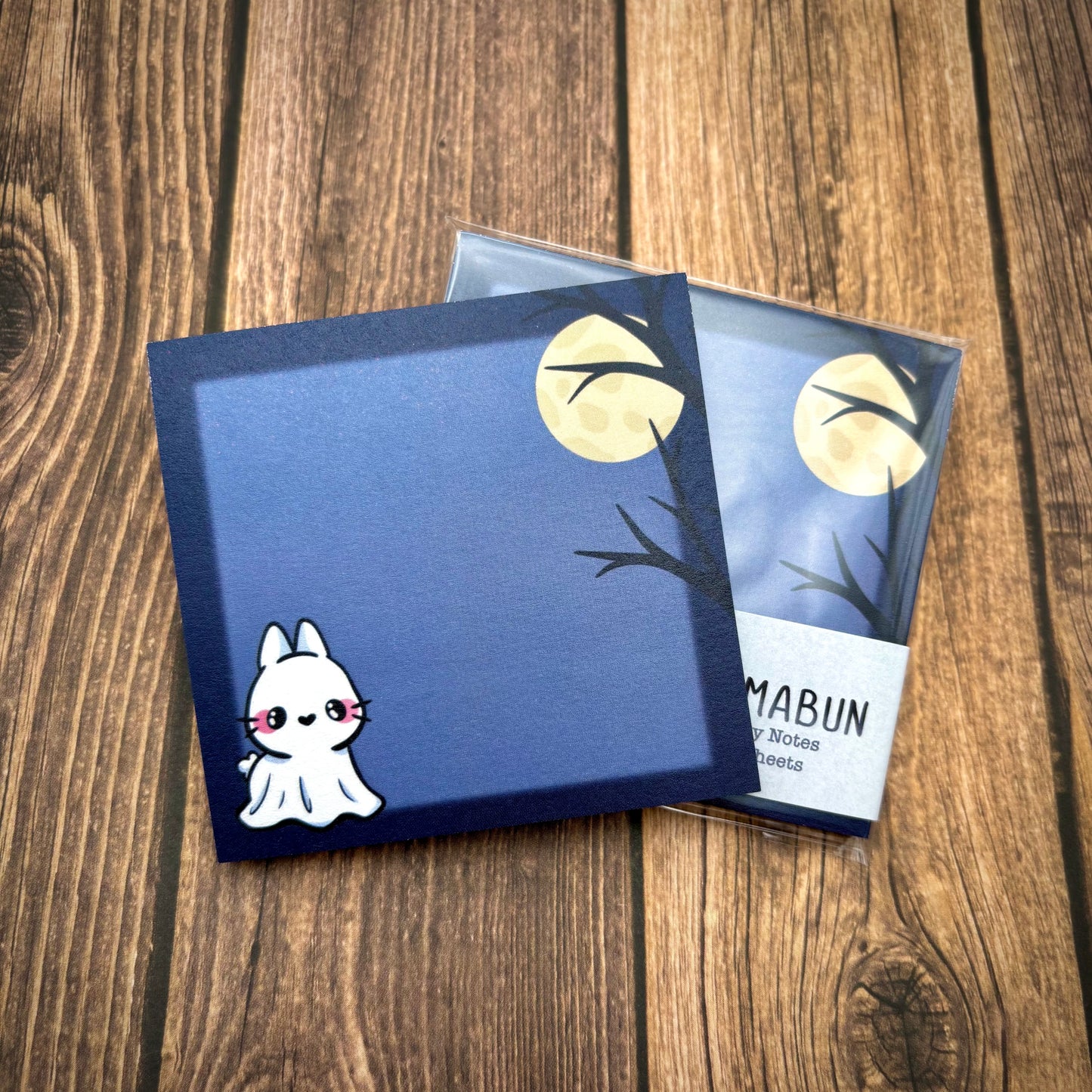 Ghost Bunny 2025 Cute Spooky Sticky Notes