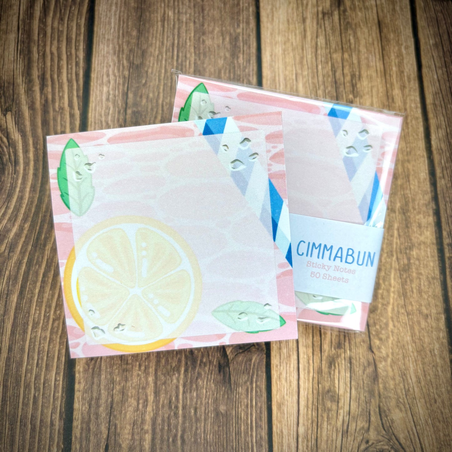 Lemonade (Pink or Yellow) Cute Summer Sticky Notes Stationery