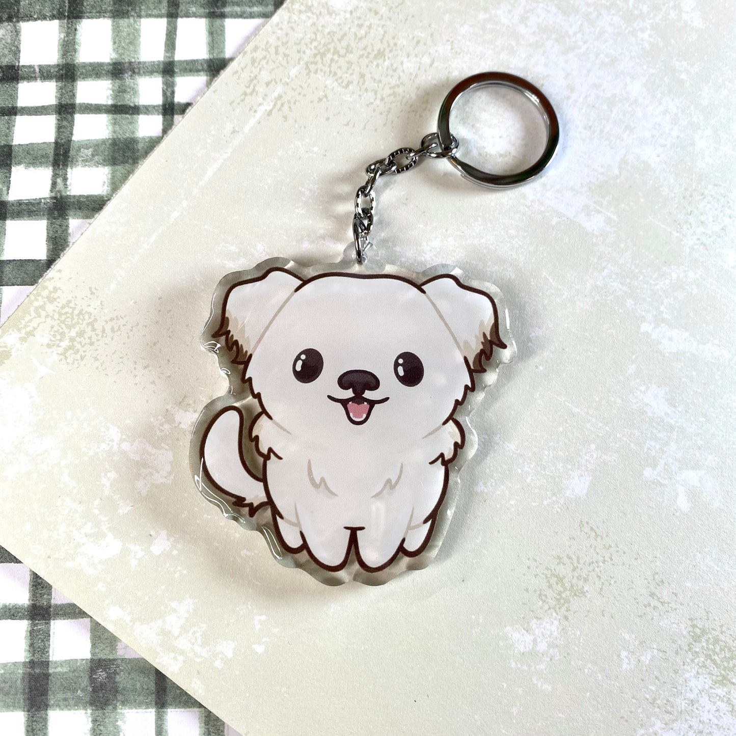 Great Pyrenees Dog Cute Acrylic Keychain