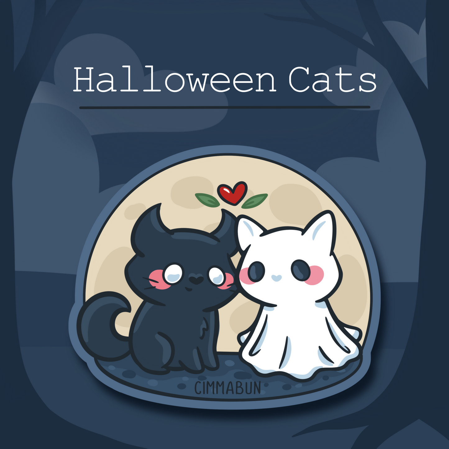 Halloween Cats 2.5” Cute Vinyl Sticker