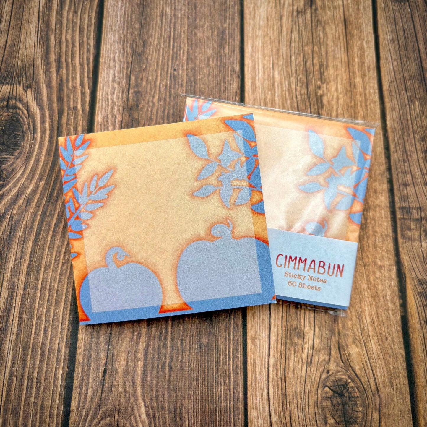 Pumpkin Shadow 4x6 Notepad / 3x3 Sticky Notes (Stationery)