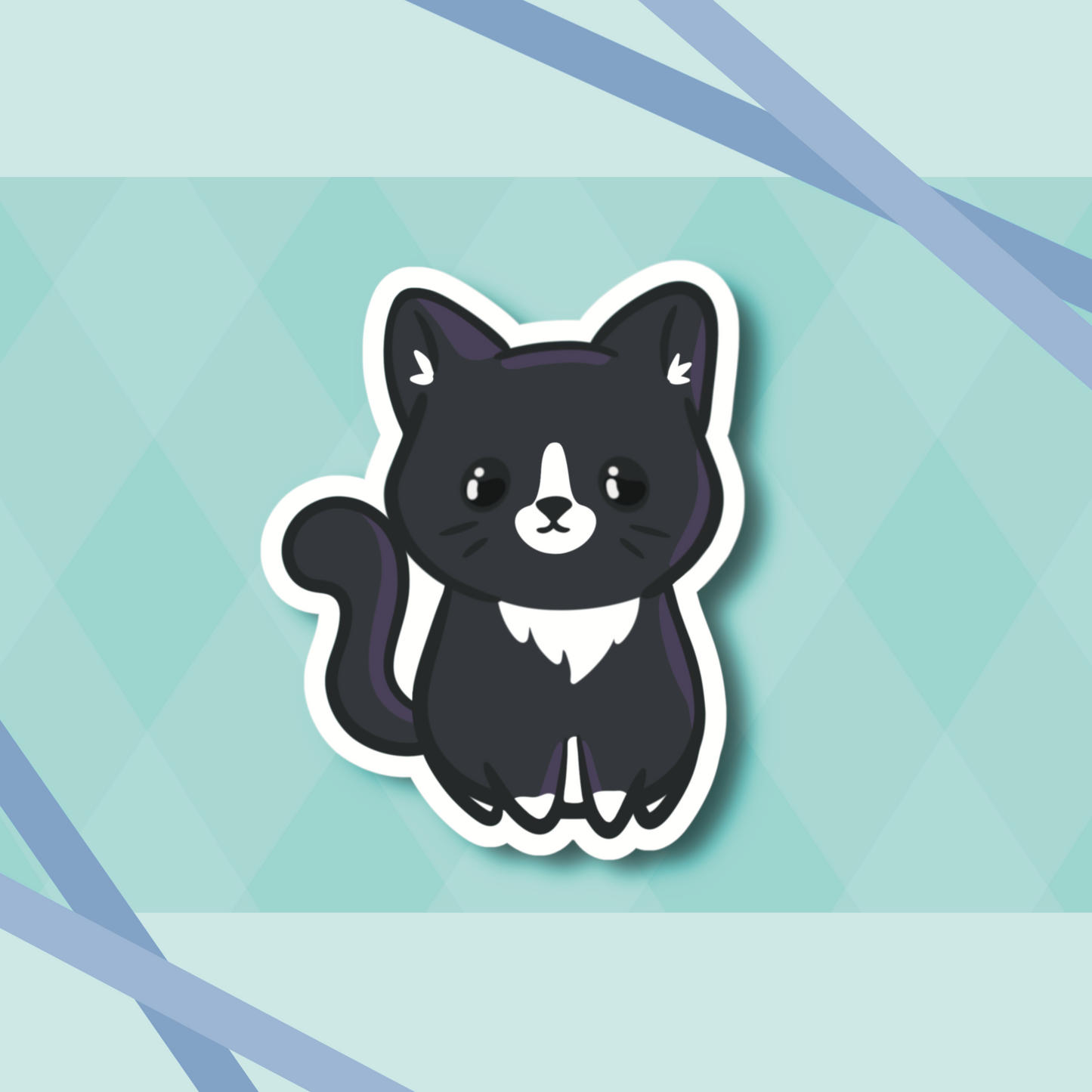 Tuxedo Cat 2.7” Cute Vinyl Sticker