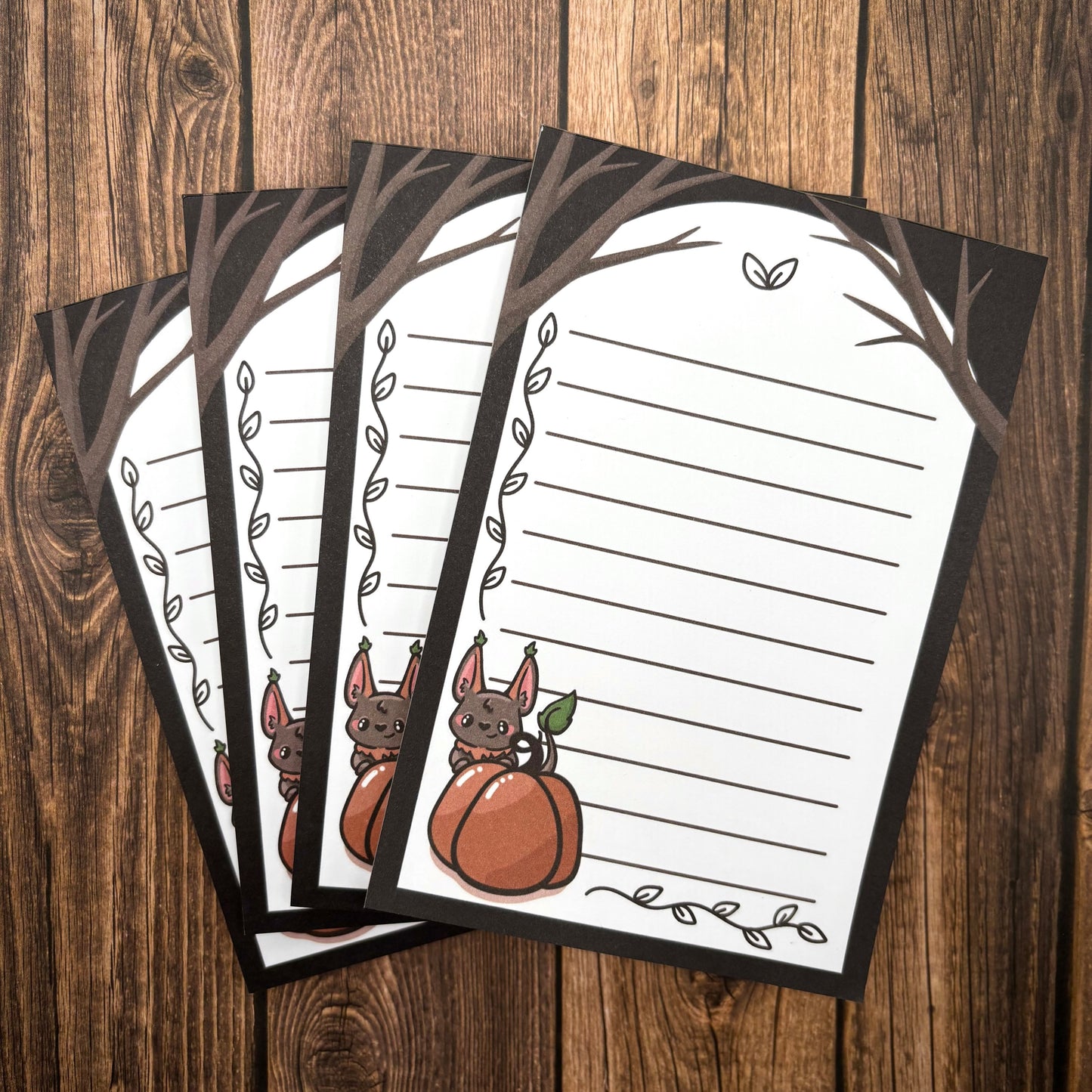 Pumpkin Whisper 4x6 Notepad / 3x3 Sticky Notes (Stationery)
