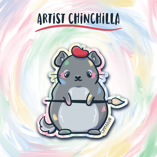 Artist Chinchilla 2.6” Cute Vinyl Sticker