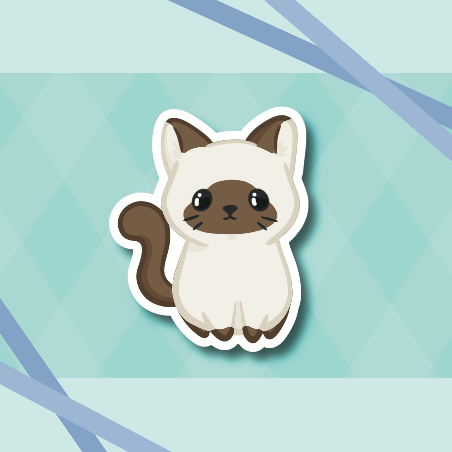 Siamese Cat 2.7” Cute Vinyl Sticker