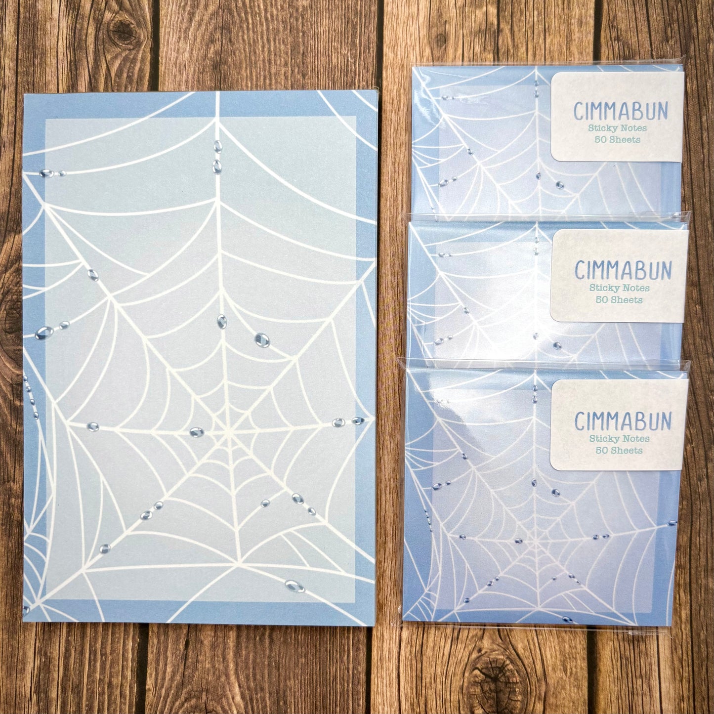 Spider Web 4x6 Notepad / 3x3 Sticky Notes (Stationery)