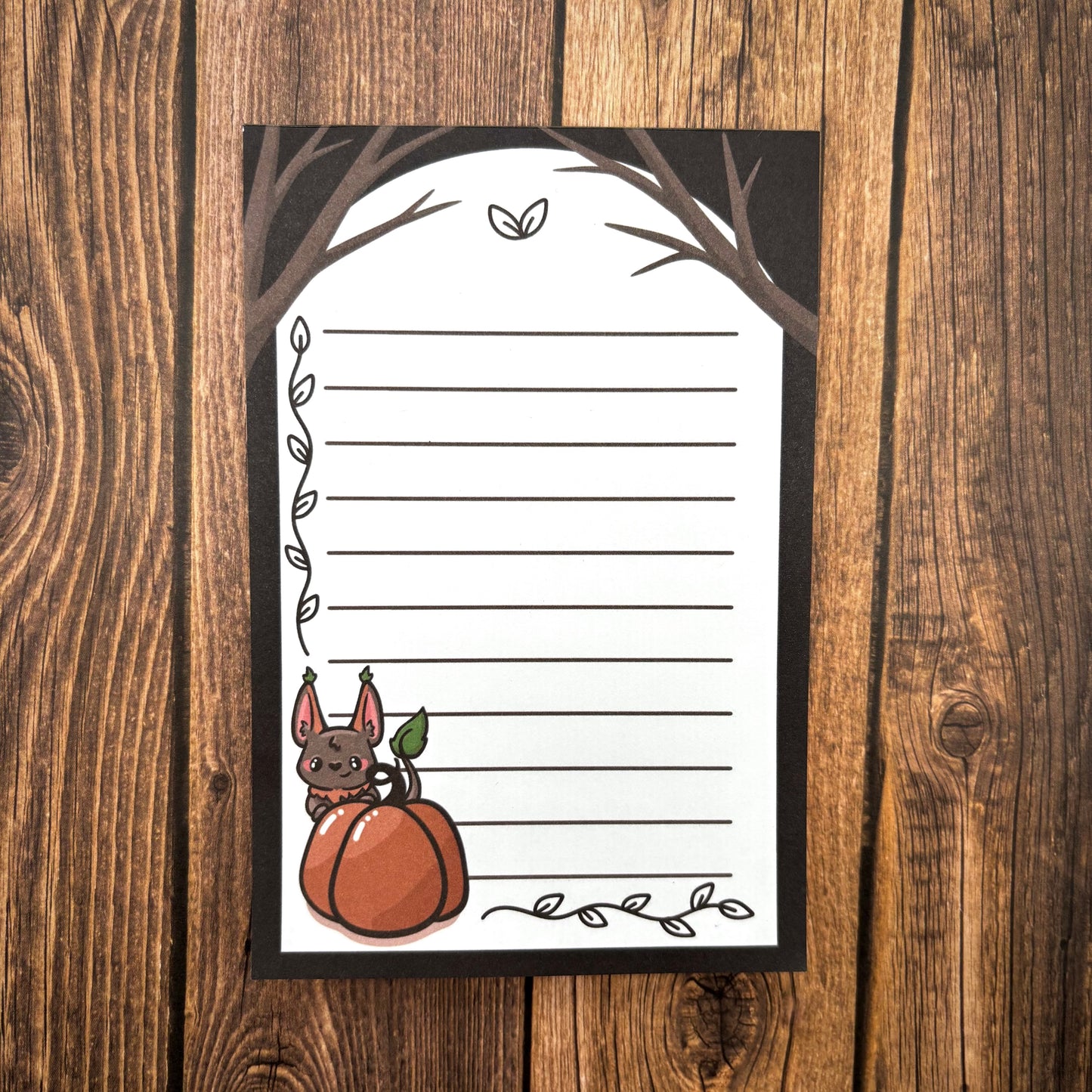 Pumpkin Whisper 4x6 Notepad / 3x3 Sticky Notes (Stationery)
