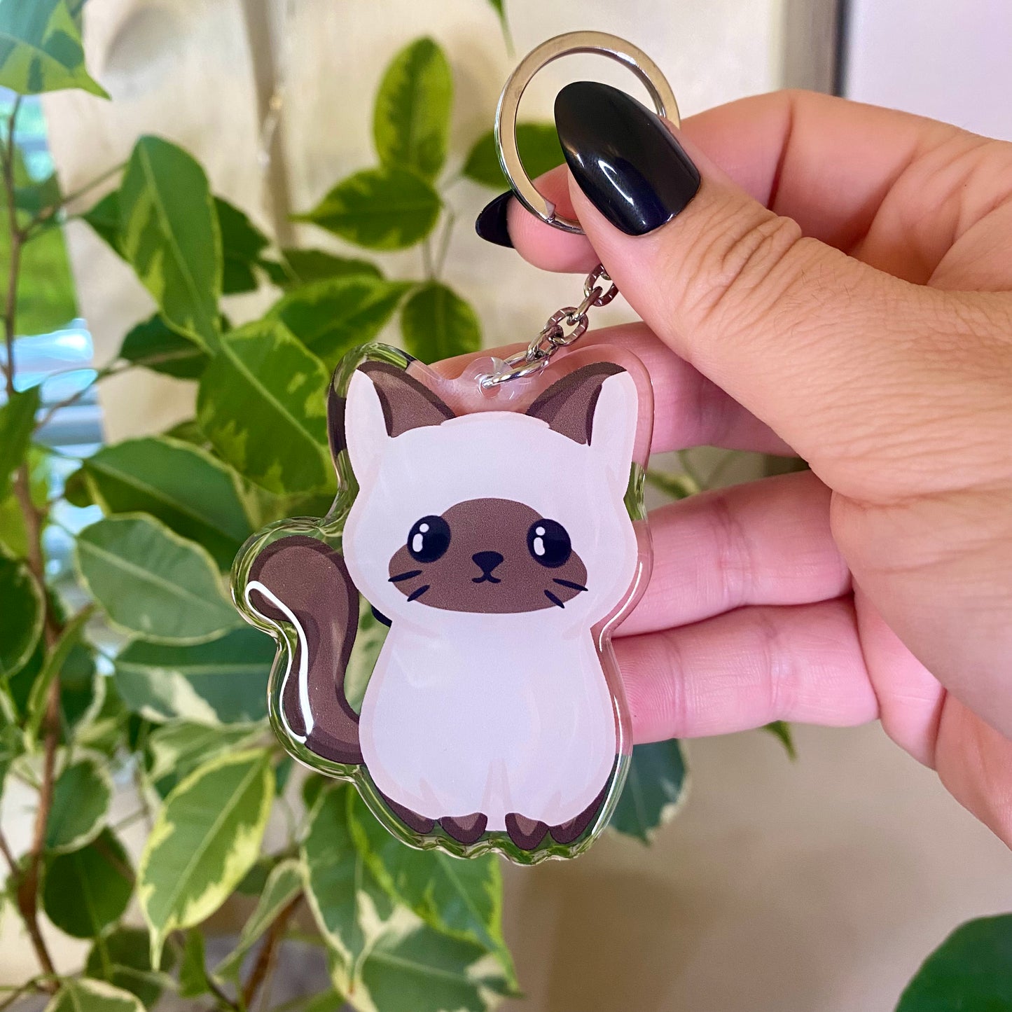 Siamese Cat Cute Acrylic Keychain