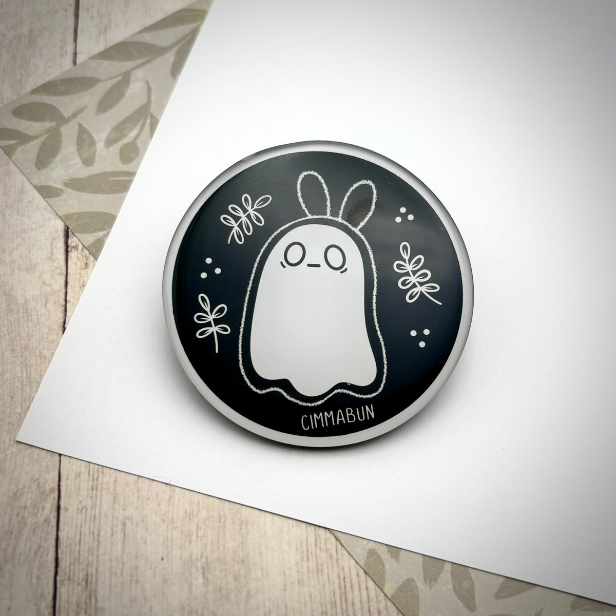 Harold the Ghost Bunny Cute Acrylic Magnet