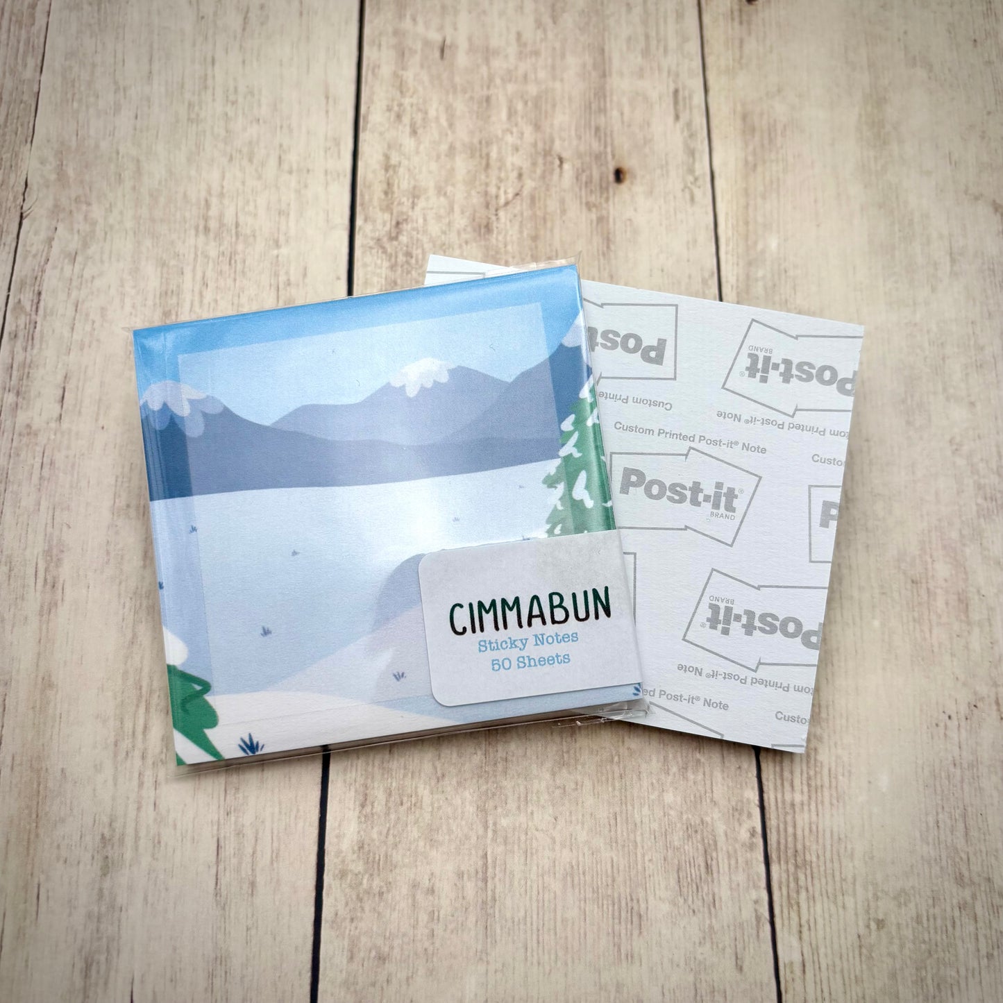 Snowy Field 4x6 Notepad / 3x3 Sticky Notes (Stationery)