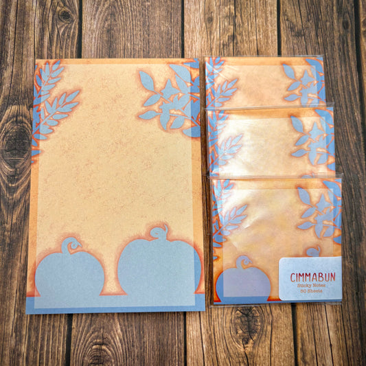 Pumpkin Shadow 4x6 Notepad / 3x3 Sticky Notes (Stationery)