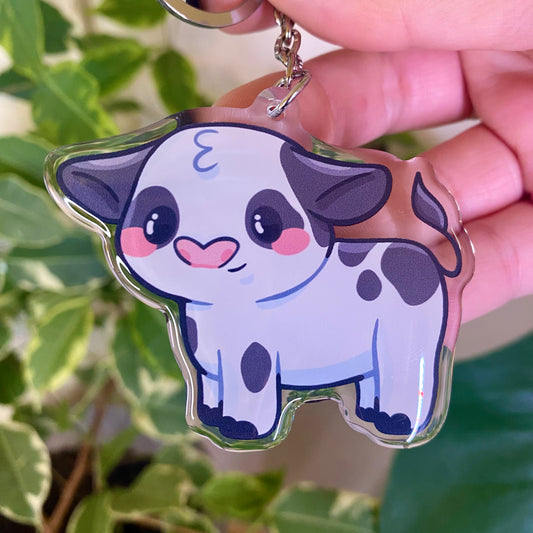 Cow Cute Acrylic Keychain