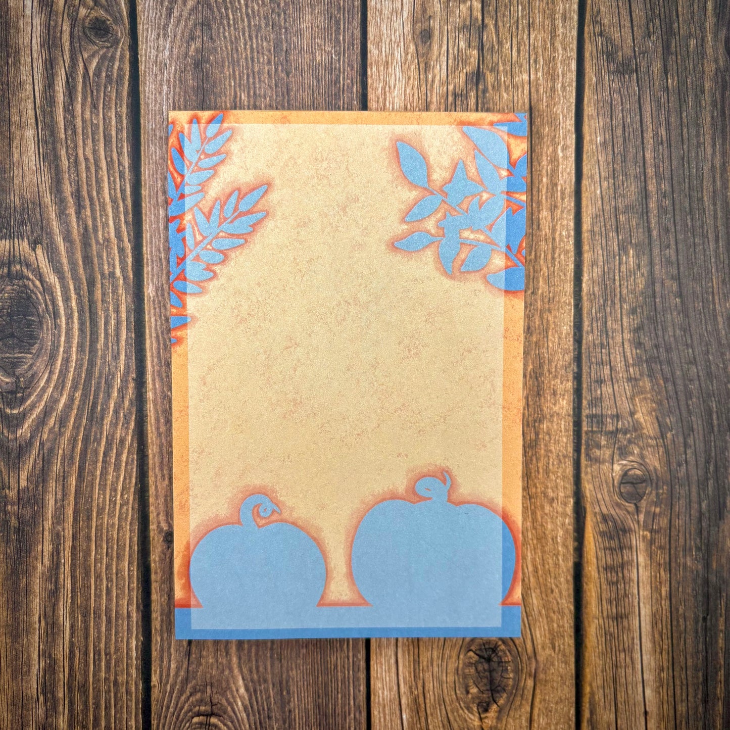 Pumpkin Shadow 4x6 Notepad / 3x3 Sticky Notes (Stationery)