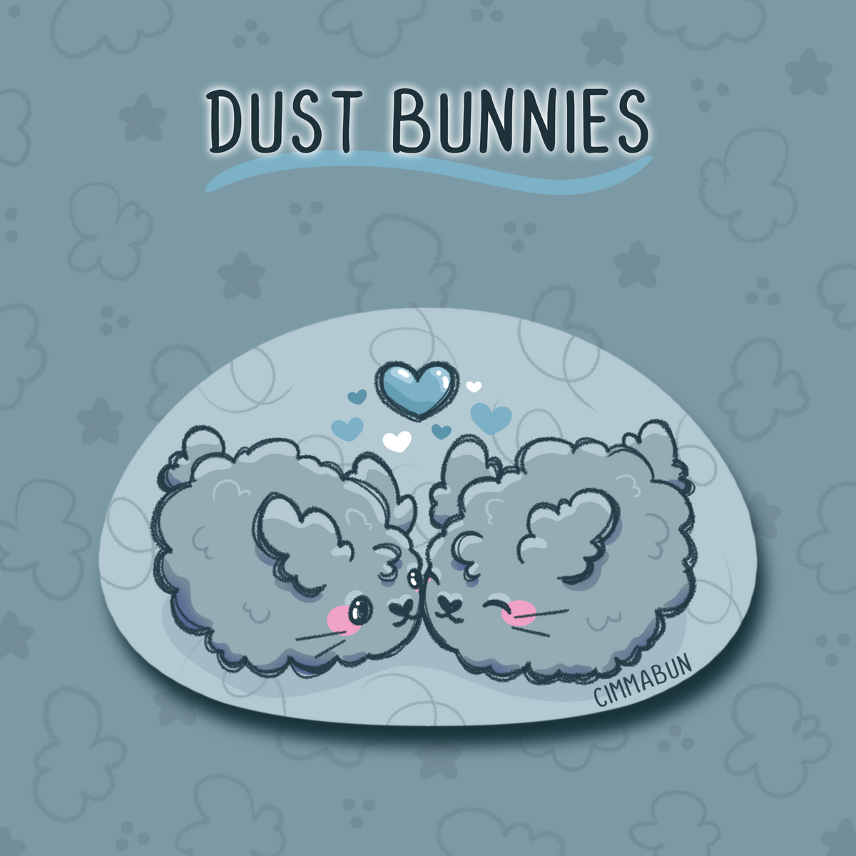 Dust Bunnies 2.6” Cute Vinyl Sticker