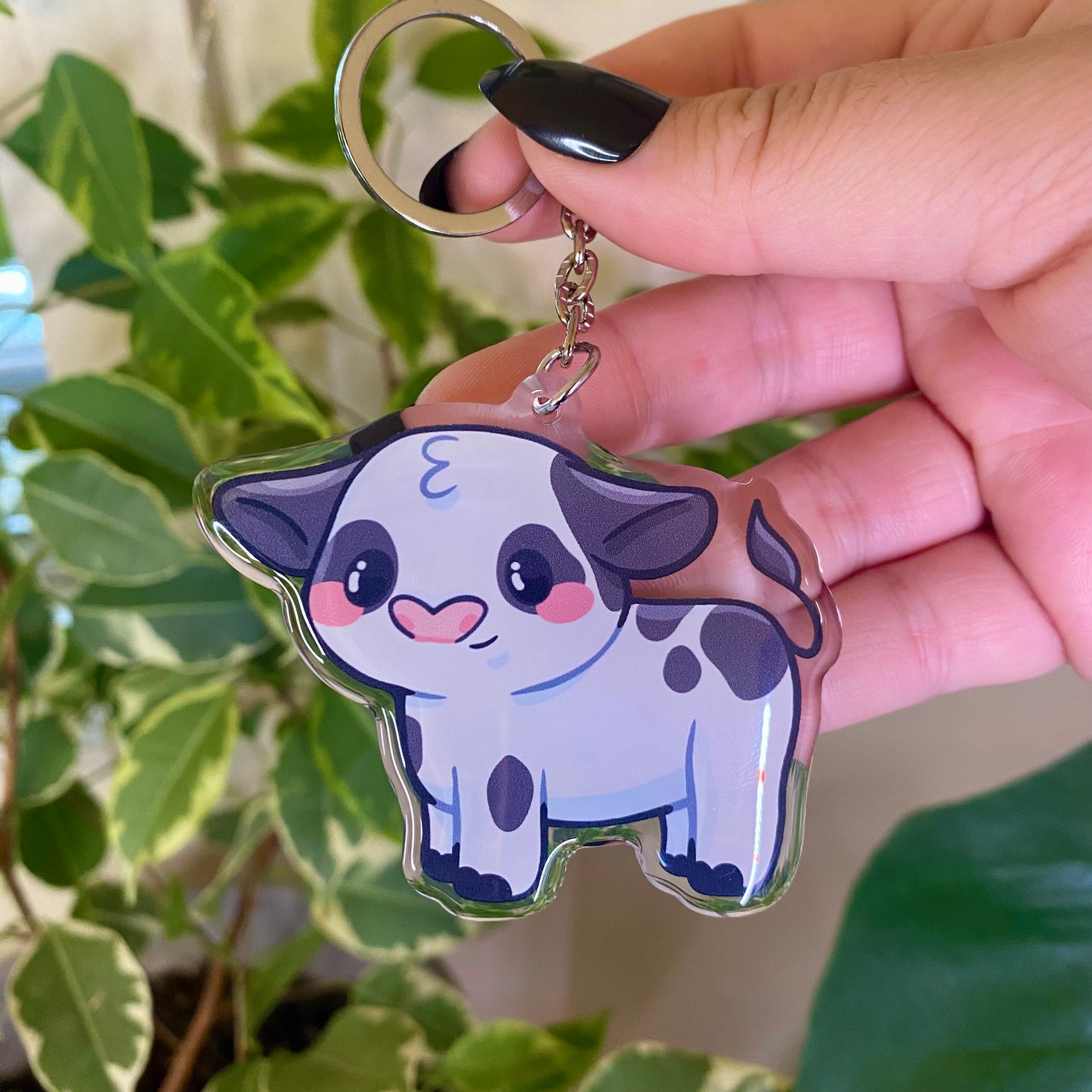 Cow Cute Acrylic Keychain