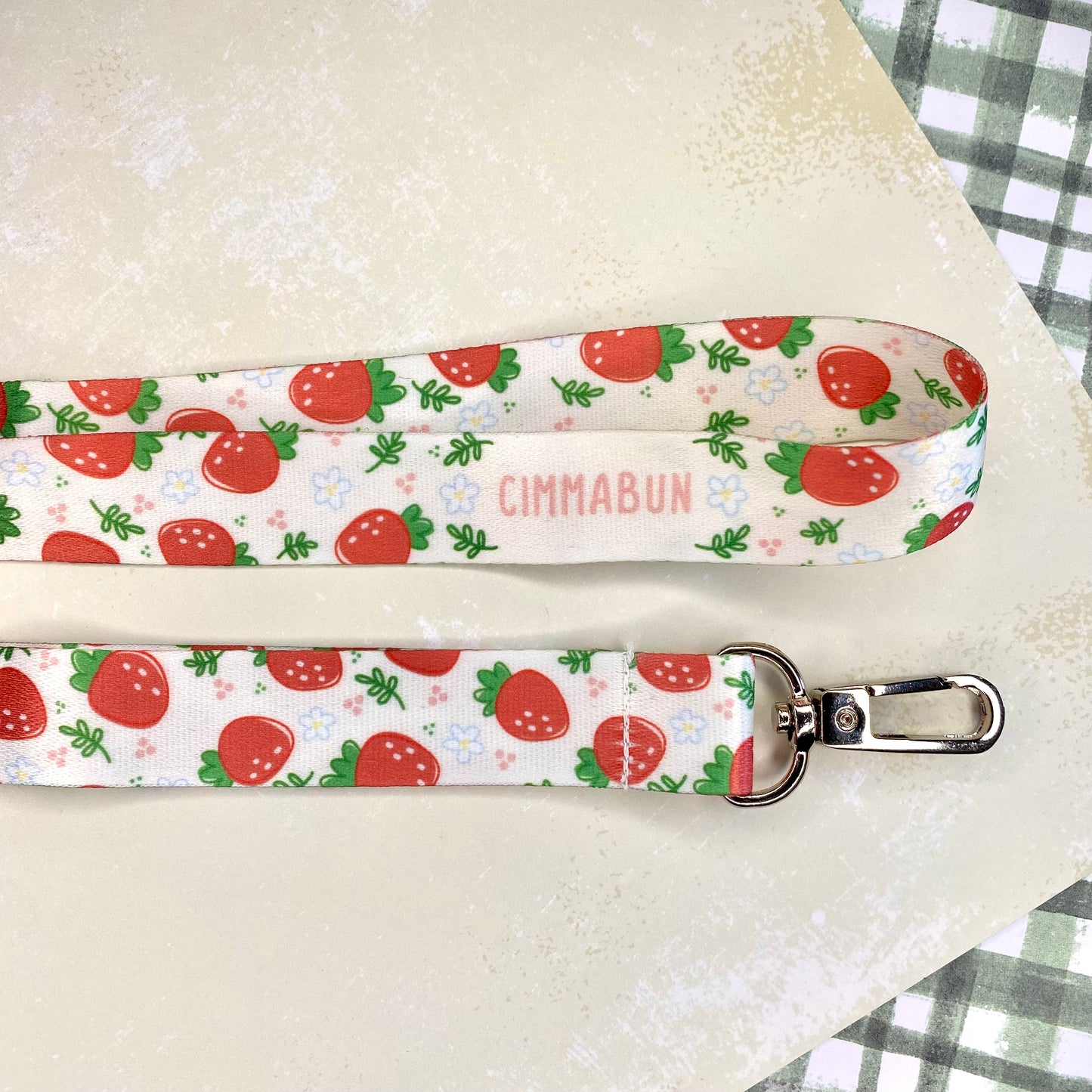 Strawberry Pattern Lanyard