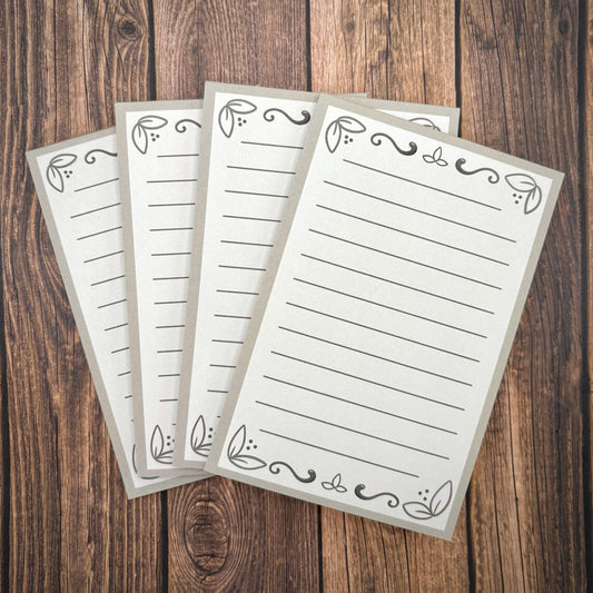 Baroque Autumn 4x6 Notepad (Stationery)