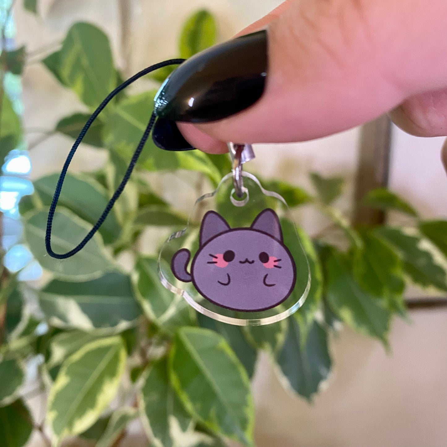 Black Cat Cute Mini Acrylic Charm