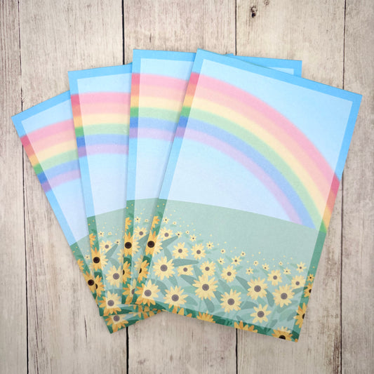 Sunflower Field 4x6 Notepad (Stationery)