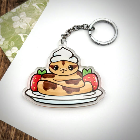 Funnel Cake Snake Cute Acrylic Keychain