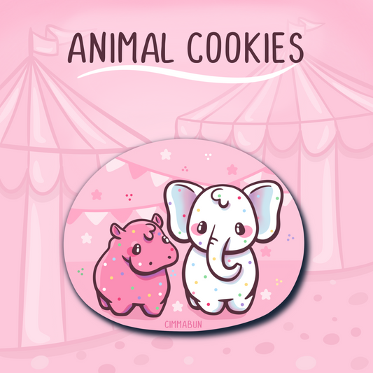 Animal Cookies 2.6” Cute Vinyl Sticker