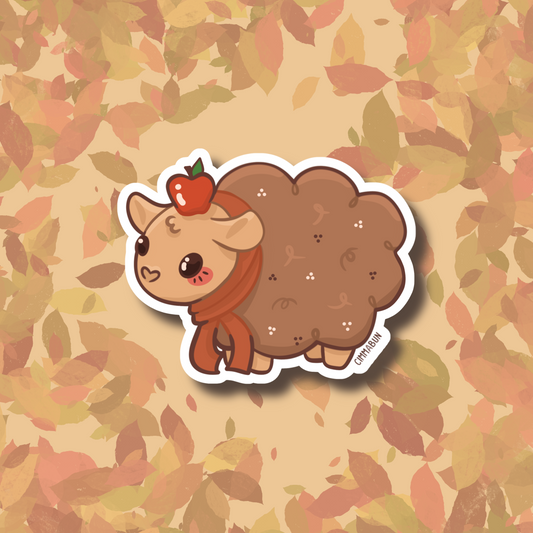 Apple Cider Sheep 2.5” Cute Vinyl Sticker