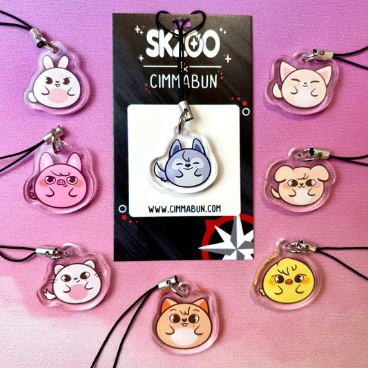 Skzoo Mini Acrylic Charms || For light sticks, phone cases, backpacks, zippers, and more!