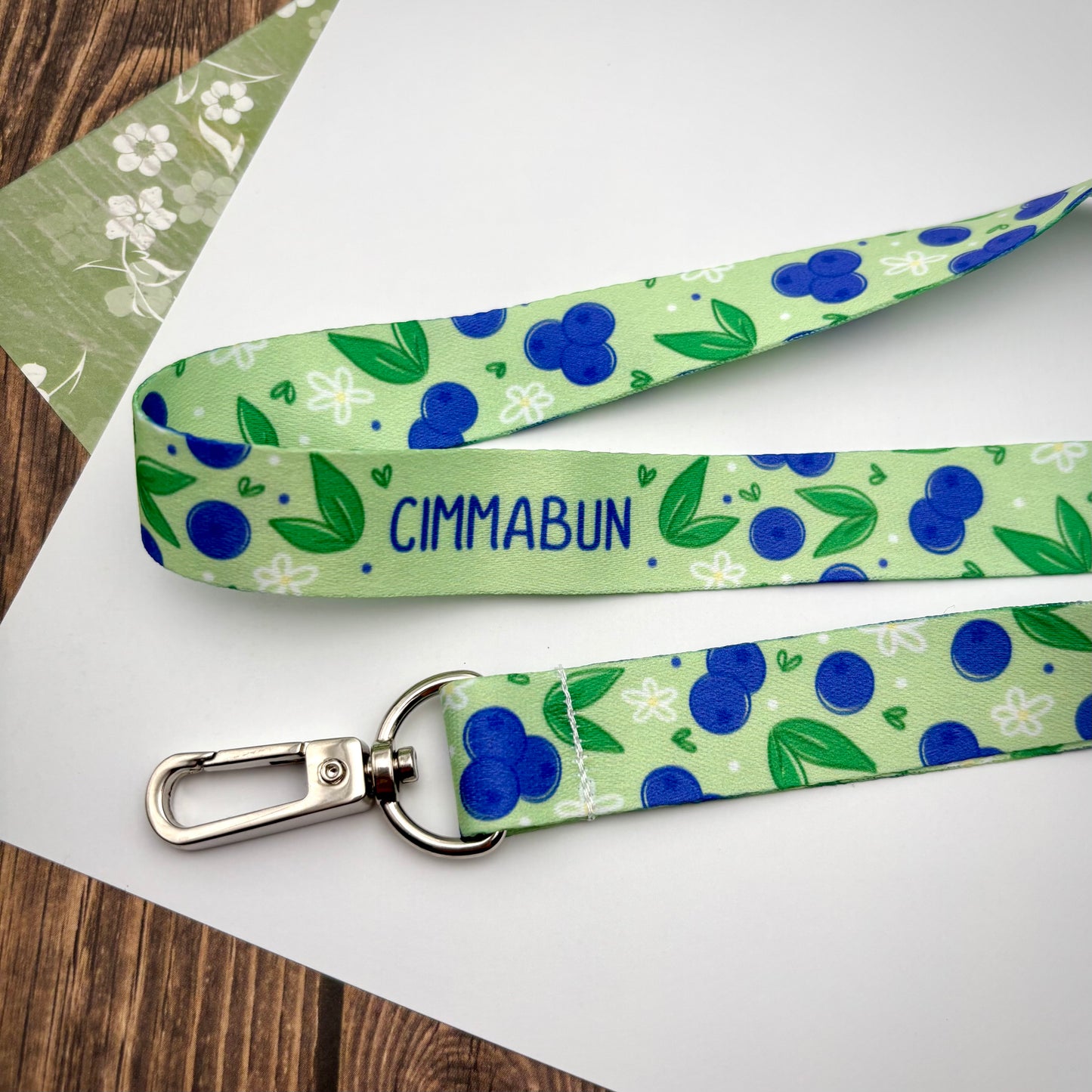 Blueberry Pattern Lanyard