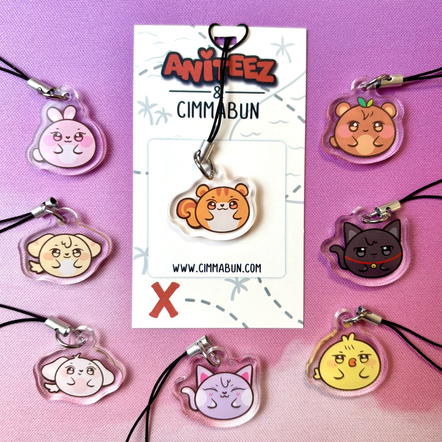 Aniteez Mini Acrylic Charms || For light sticks, phone cases, backpacks, zippers, and more!