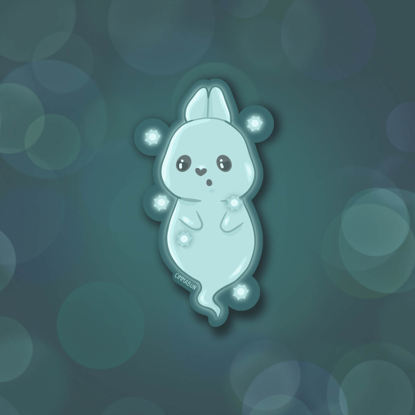 Ghost Bunny 2023 3” Cute Vinyl Sticker