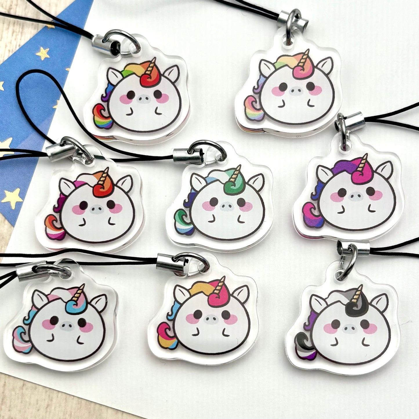 “Umicorns” Pride Unicorn Cute Acrylic Mini Charm