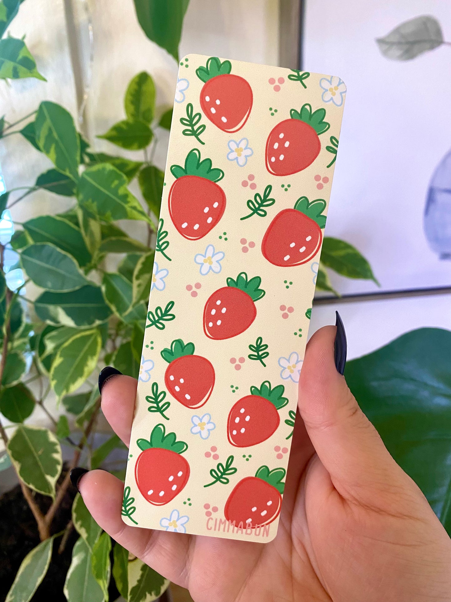 Strawberry Pattern Cute Bookmark