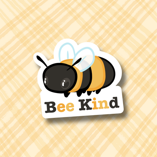 Bee Kind Cute 3" Vinyl Sticker