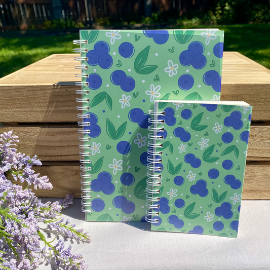 Cute Blueberry Spiral-bound Notebook (200 pages / 100 sheets)