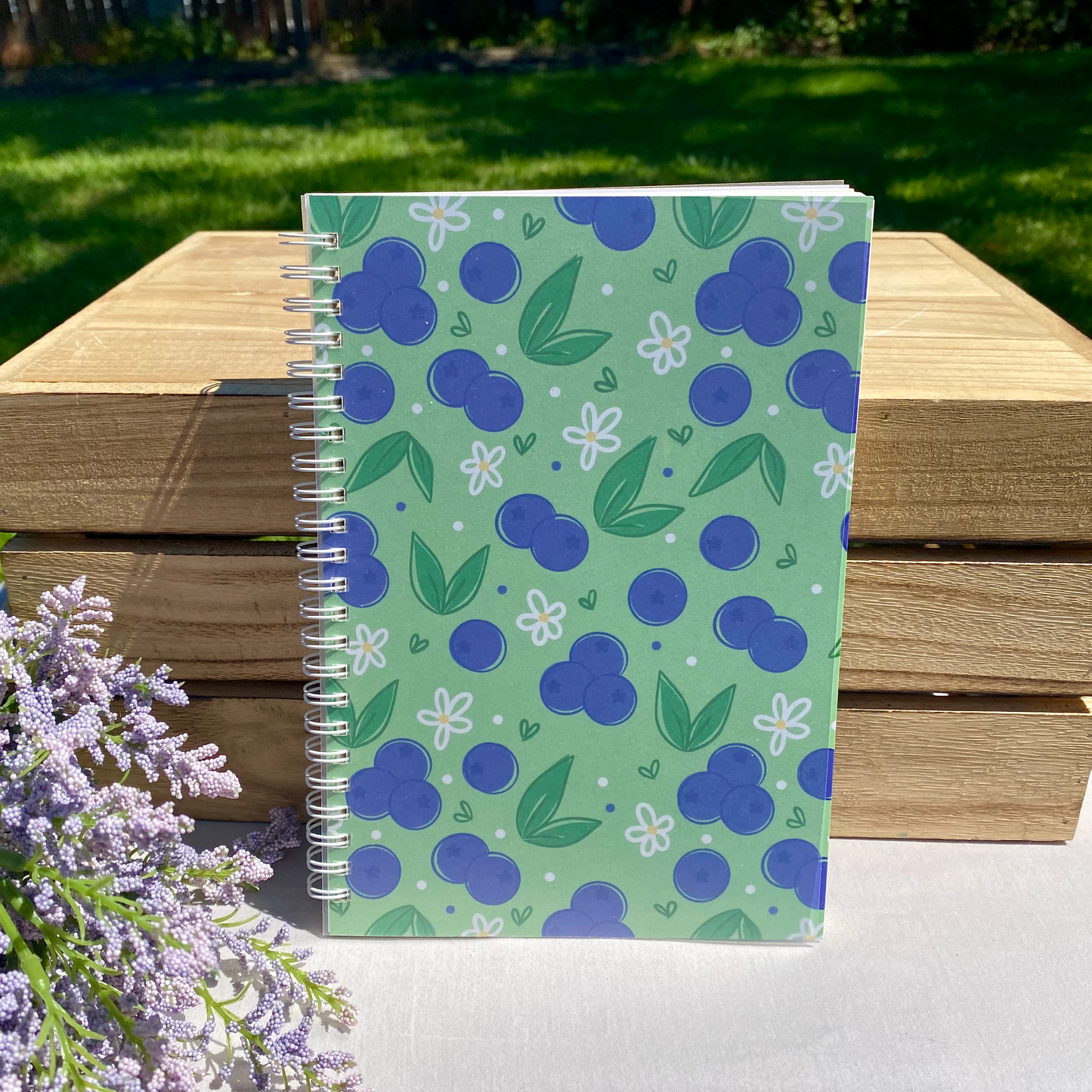 Cute Blueberry Spiral-bound Notebook (200 pages / 100 sheets)