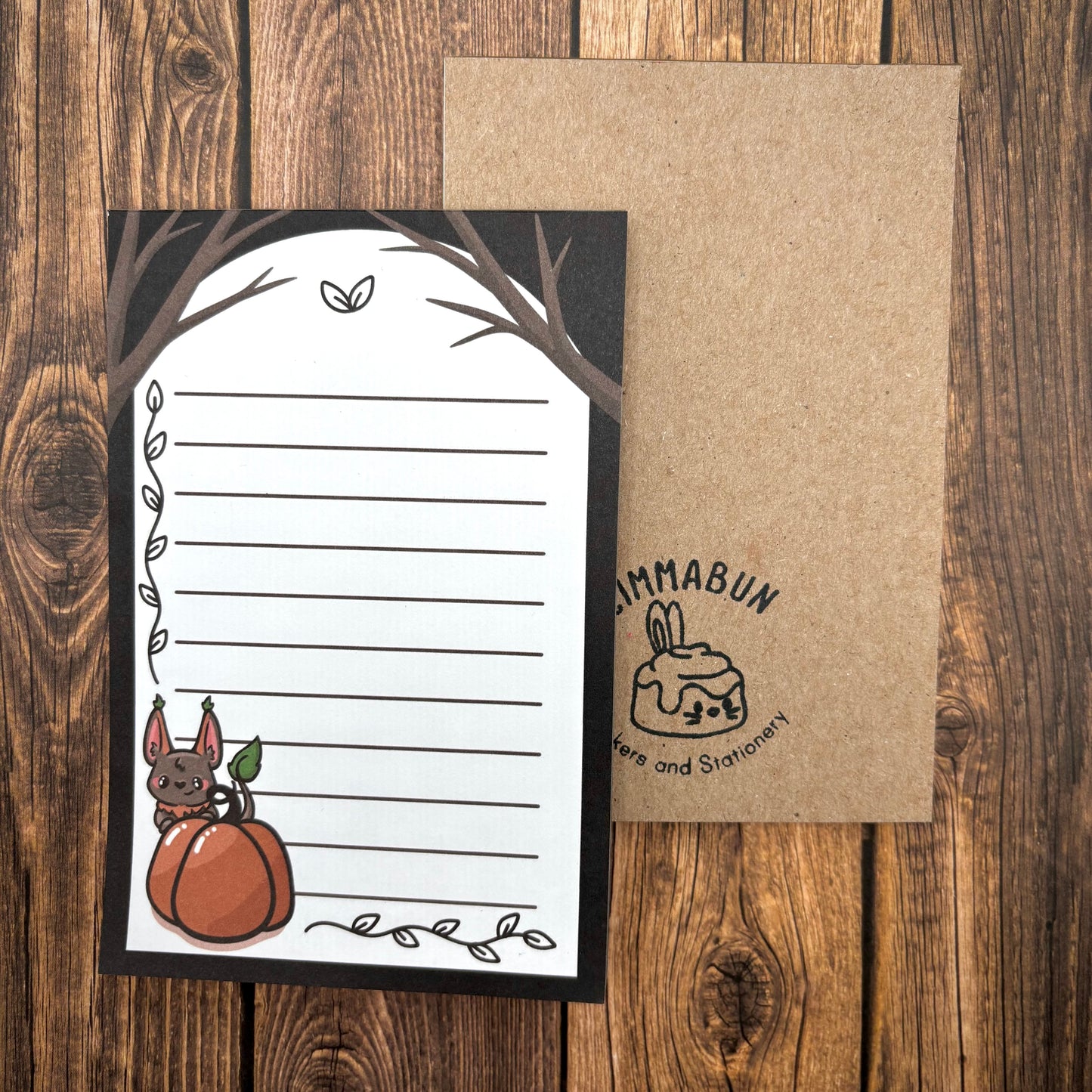 Pumpkin Whisper 4x6 Notepad / 3x3 Sticky Notes (Stationery)