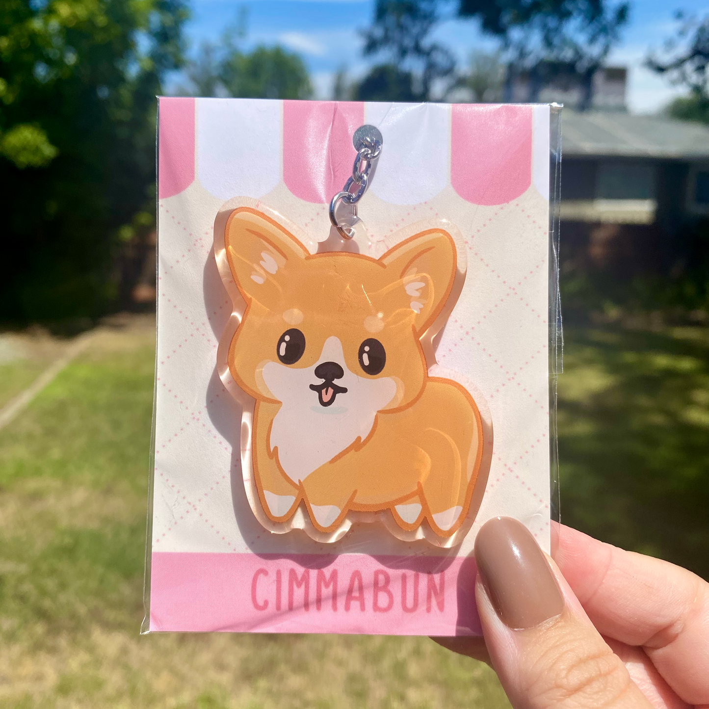 Corgi Dog Cute Acrylic Keychain