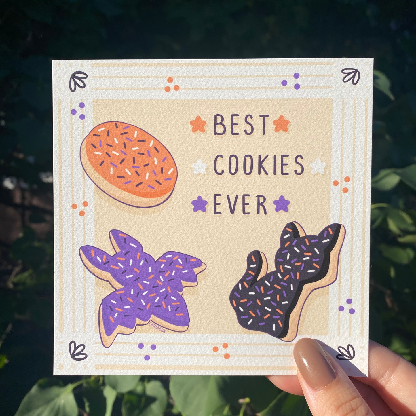 Halloween Sugar Cookies 5x5 Cute Art Print