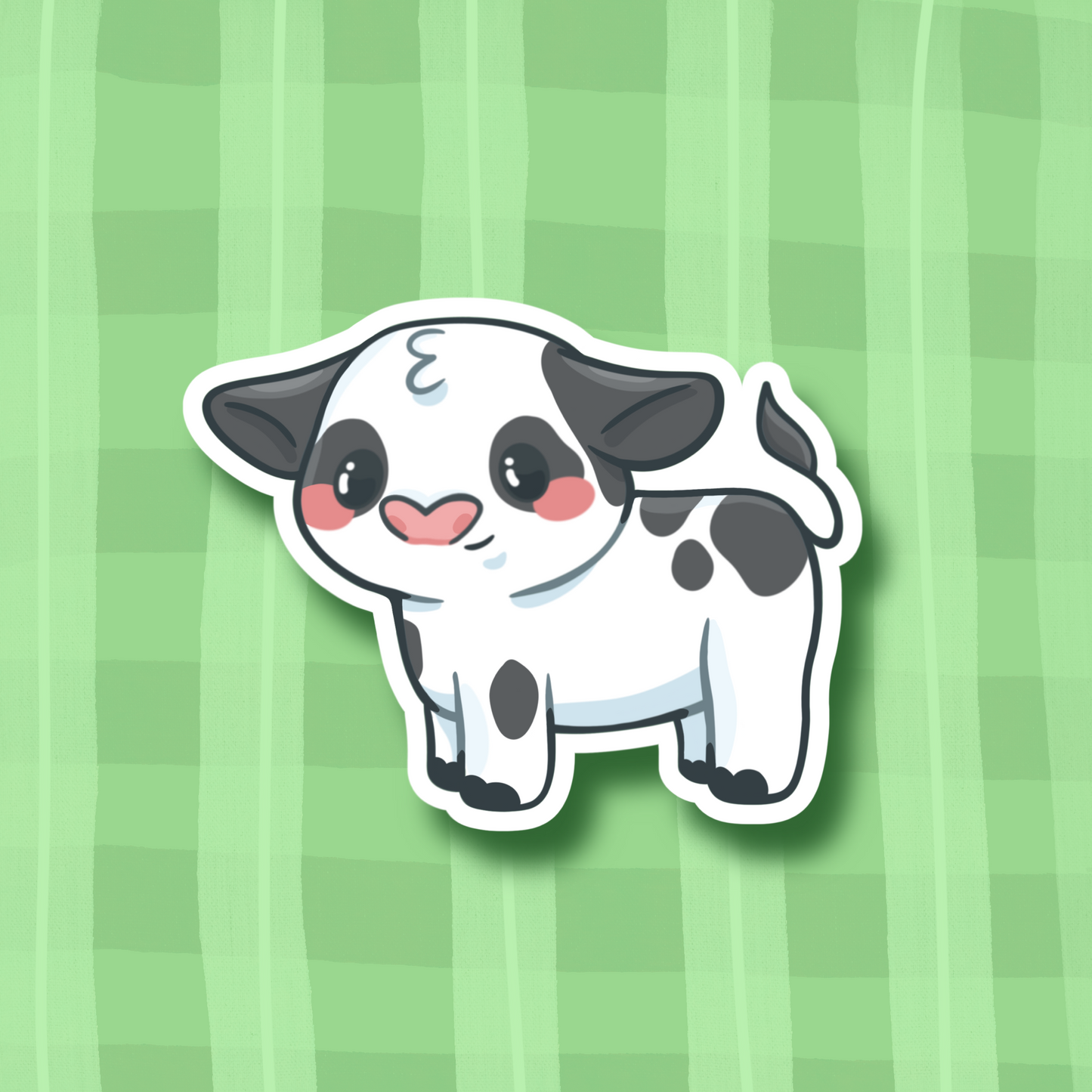 Vinyl Laptop White Sticker, Vinyl Cow Stickers Kawaii