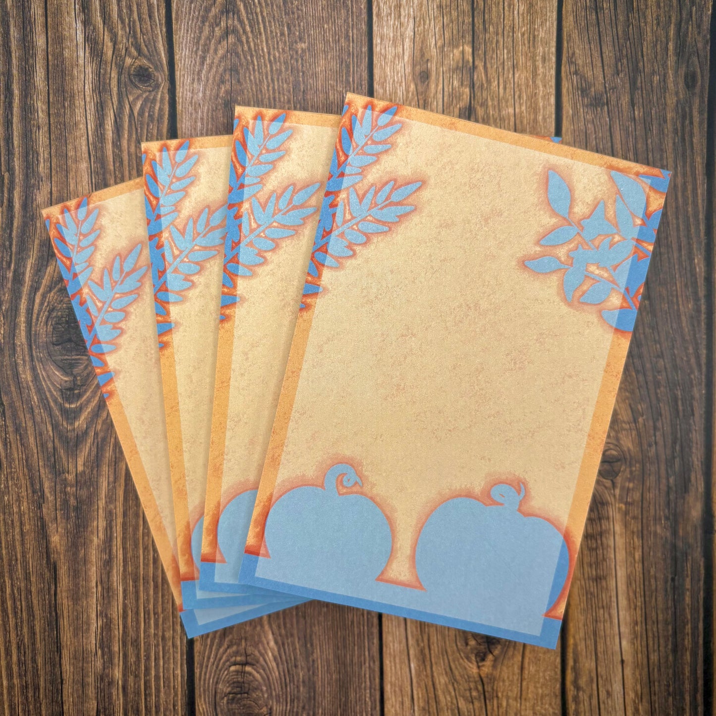 Pumpkin Shadow 4x6 Notepad / 3x3 Sticky Notes (Stationery)