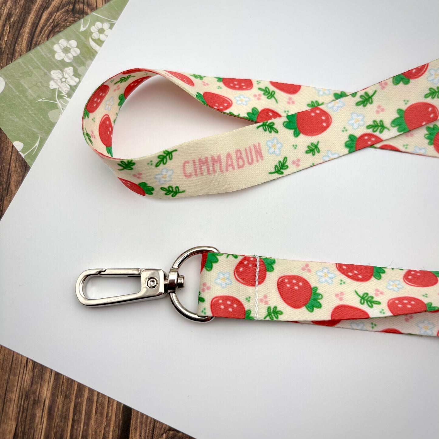 Strawberry Pattern Lanyard