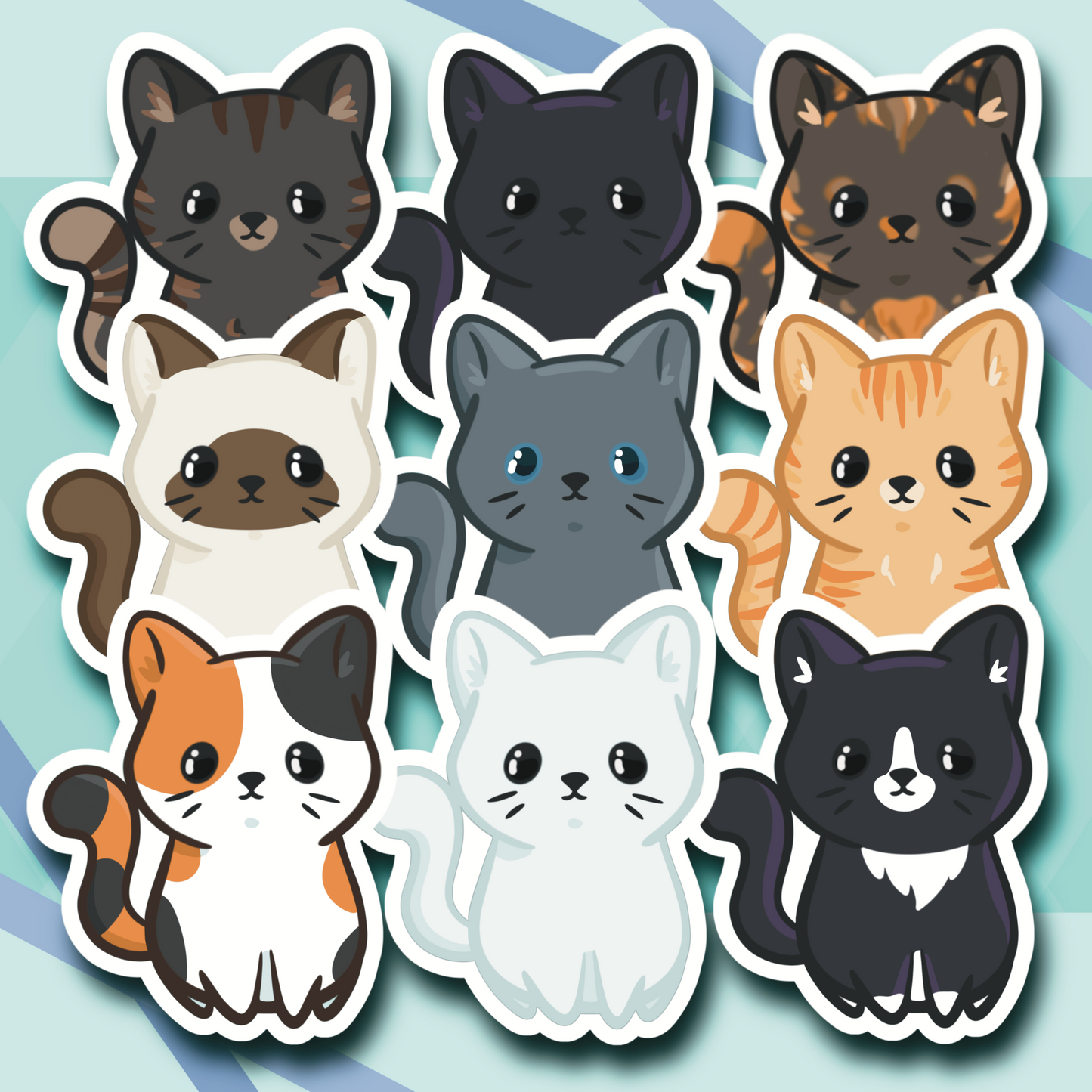 Shorthair Cat 2.7” Cute Vinyl Stickers