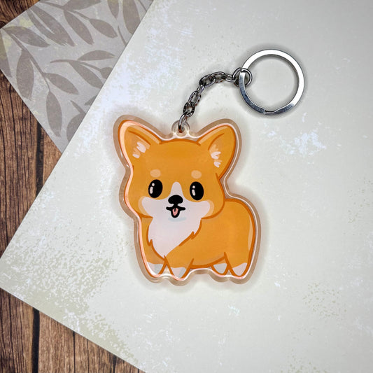 Corgi Dog Cute Acrylic Keychain