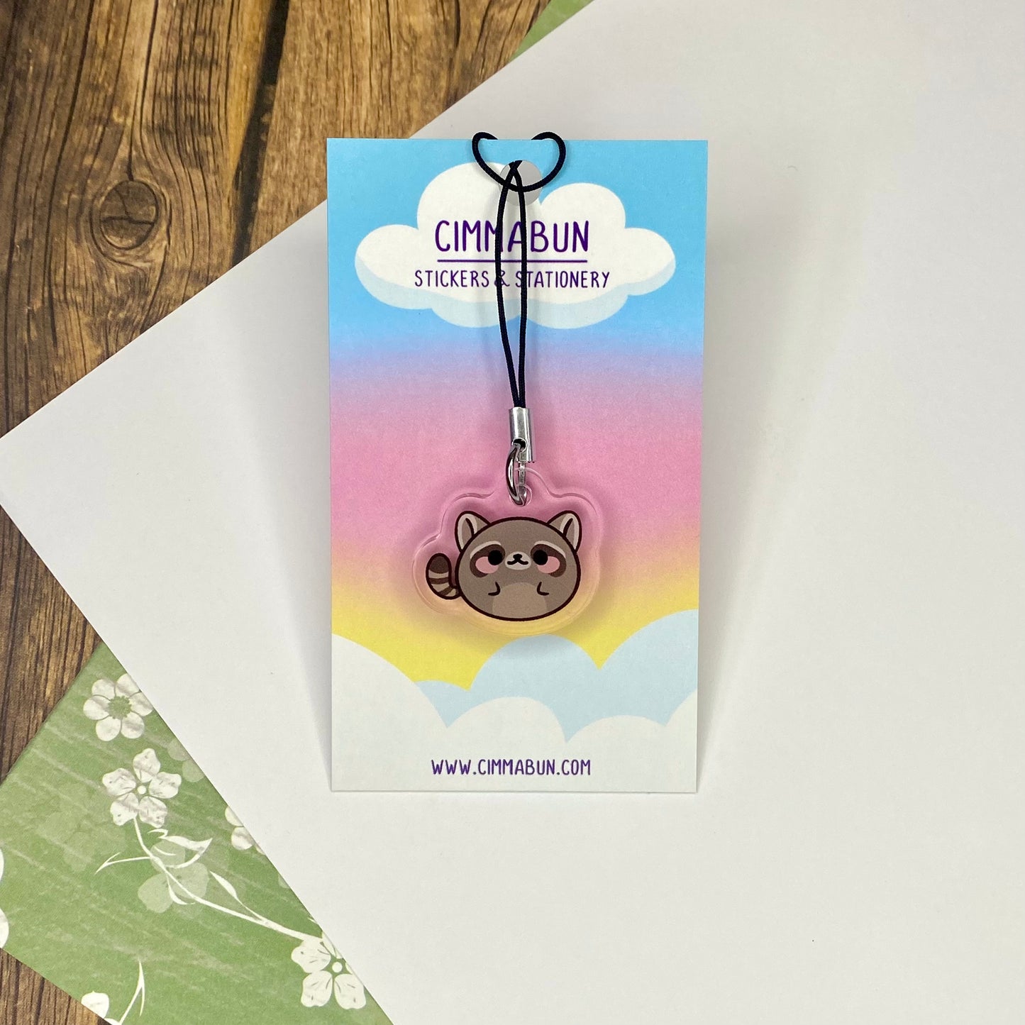 Raccoon Cute Mini Acrylic Charm