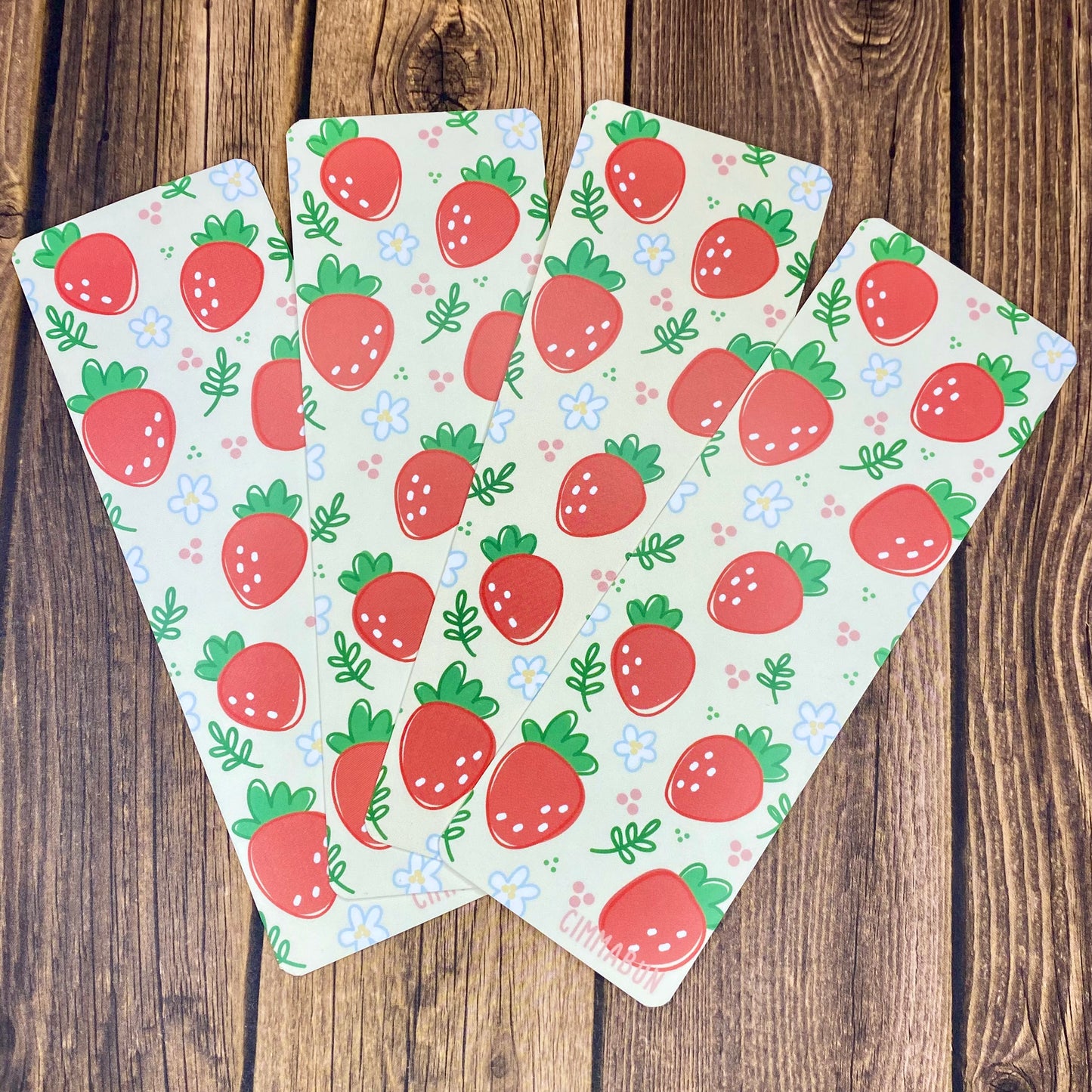 Strawberry Pattern Cute Bookmark