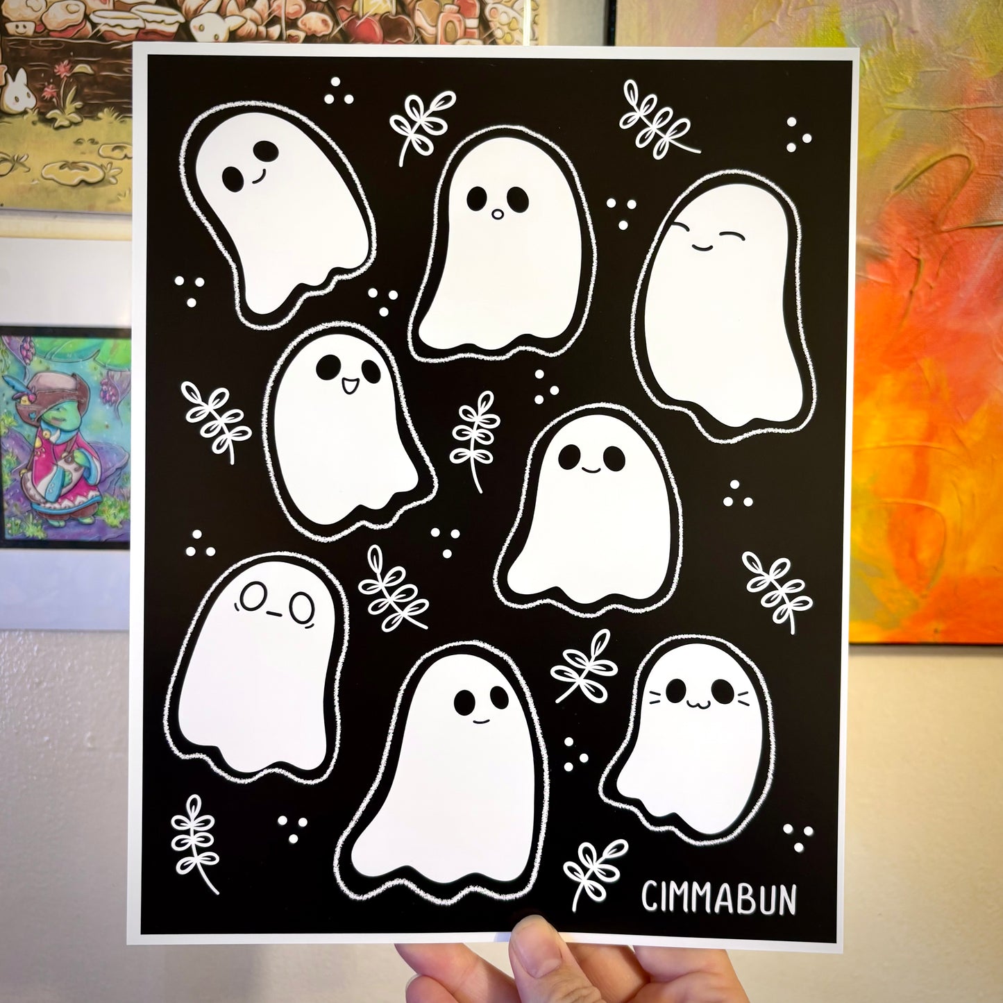 Happy Ghosts 8x10 Art Print