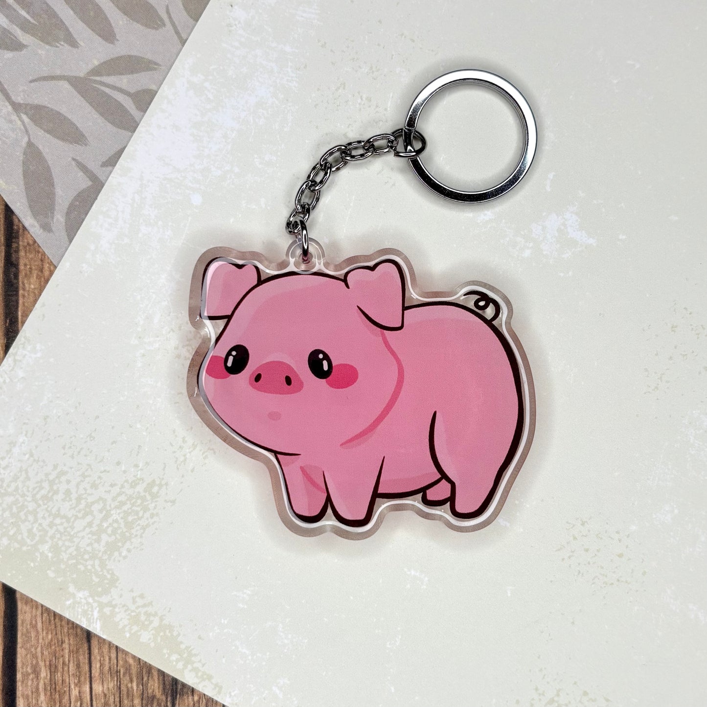 Pig Cute Acrylic Keychain