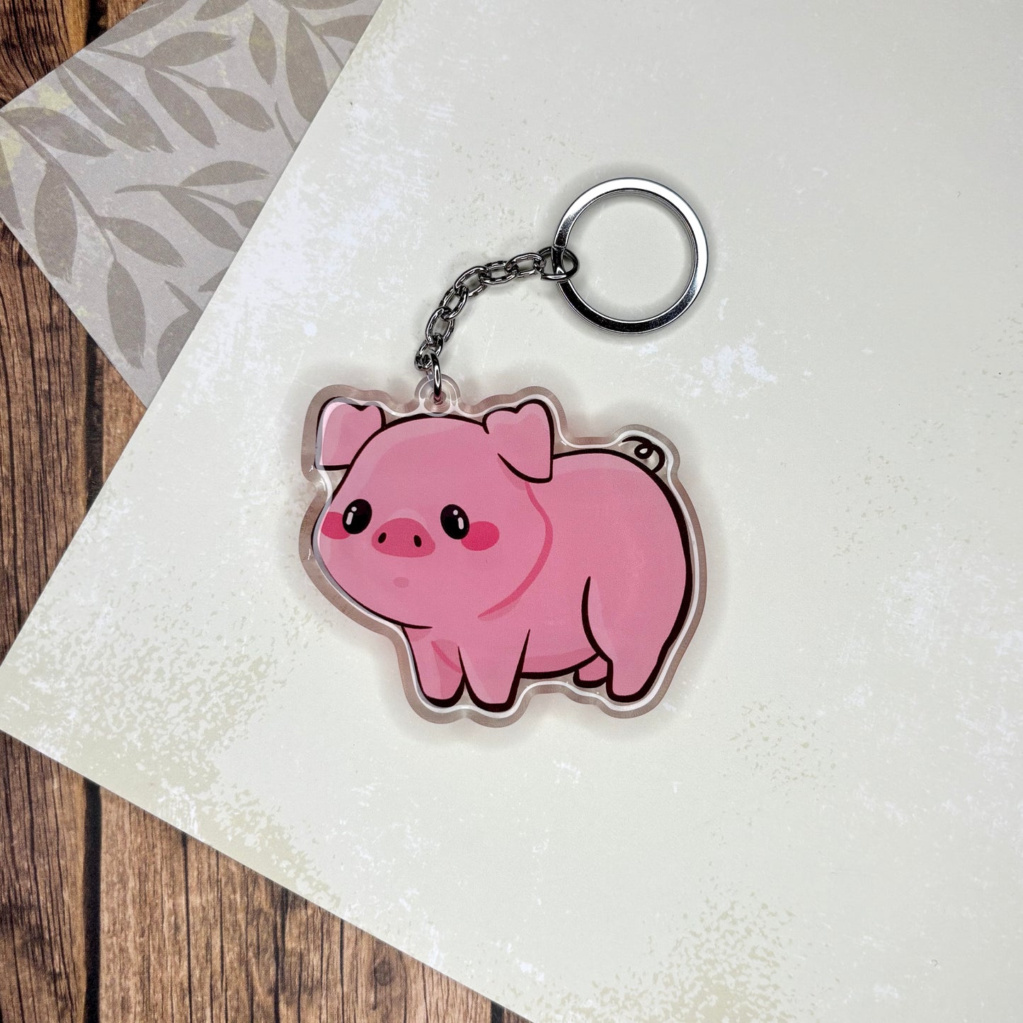 Pig Cute Acrylic Keychain